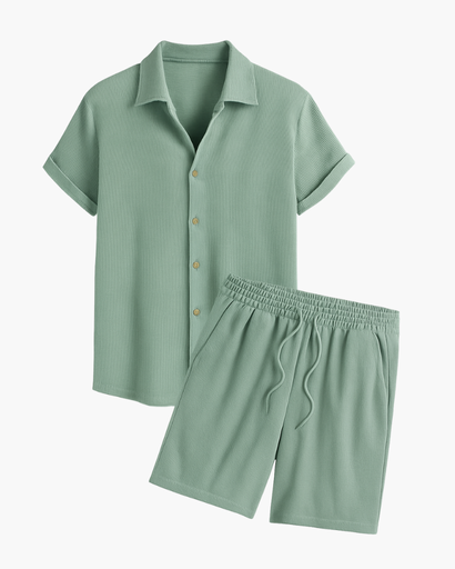 Zomerset Homme – Chemise Légère à Manches Courtes et Short Assorti
