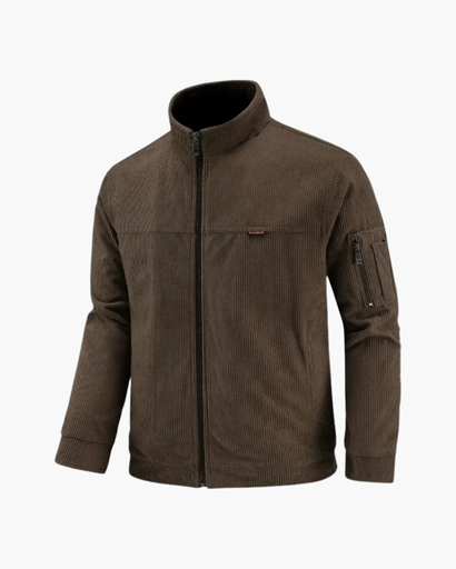 Veste homme zippée en velours côtelé