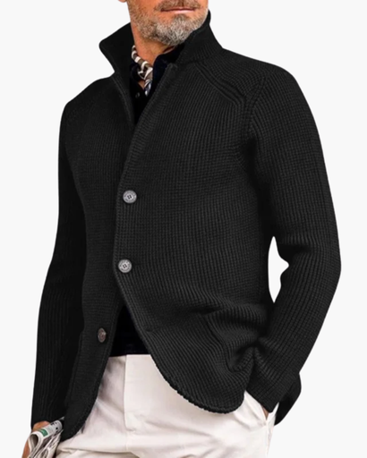 Cardigan Tricoté Élégant pour Homme – Coupe Classique avec Boutons