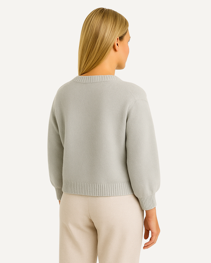 Gilet Femme en Maille Douce – Manches Bouffantes & Style Élégant