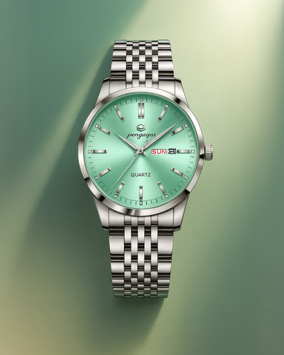 Montre Classique avec affichage du jour et de la date pour homme