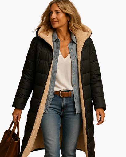 Manteau long rembourré pour femme