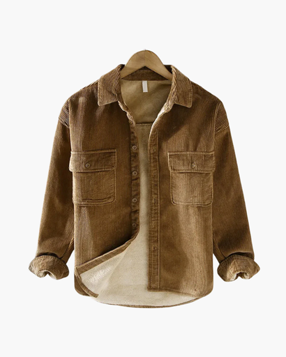 Surchemise Homme en Velours Côtelé – Chemise Veste Doublée pour Automne & Hiver
