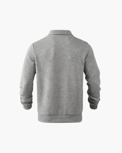 Pull pour homme à col zippé, design moderne et structuré