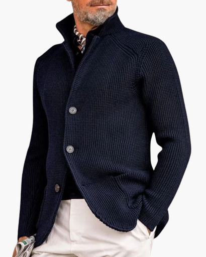 Cardigan Tricoté Élégant pour Homme – Coupe Classique avec Boutons