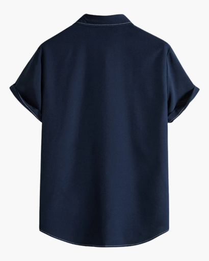 Chemise Décontractée Homme à Manches Courtes avec Col Classique