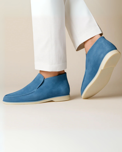Mocassins montants homme avec finition soignée