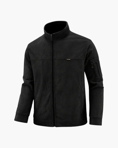 Veste homme zippée en velours côtelé
