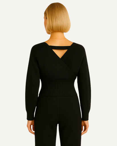 Ensemble Femme Tricoté 2 Pièces | Off-Shoulder & Taille Haute