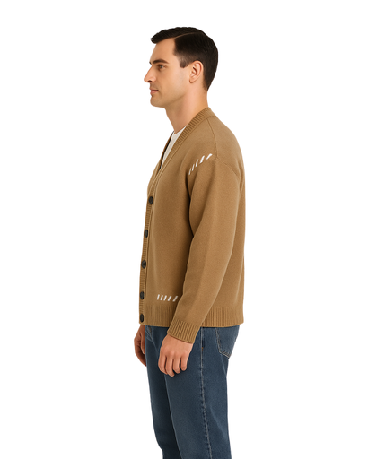 Cardigan en Laine de Lapin pour Homme – Style Décontracté & Moderne