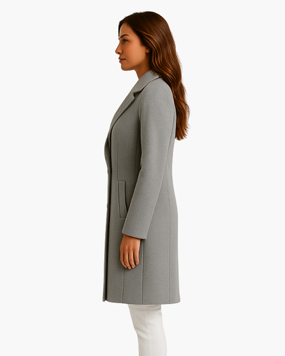 Manteau Long Élégant Femme – Double Boutonnage, Chic et Intemporel
