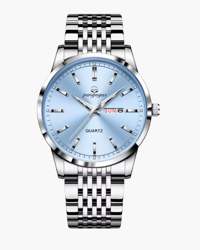 Montre Classique avec affichage du jour et de la date pour homme