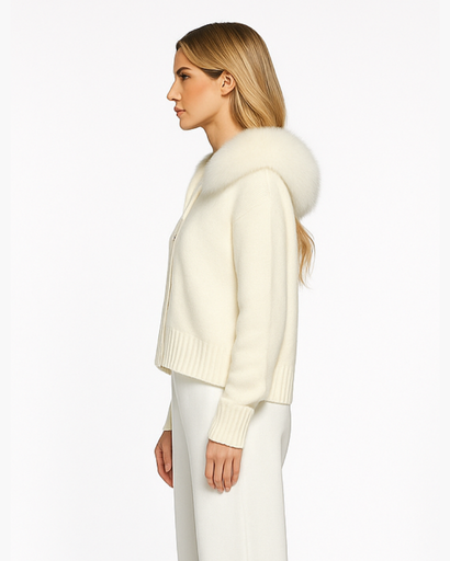Gilet Femme Zippé avec Col en Fourrure – Chaud & Élégant Hiver  Jo