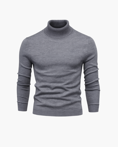 Pull Col Roulé à Maille Fine