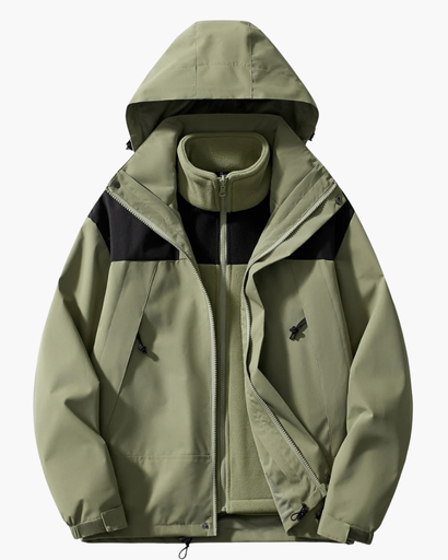 Veste d’Hiver 3 en 1 pour Homme | Imperméable, Chaude et Respirante