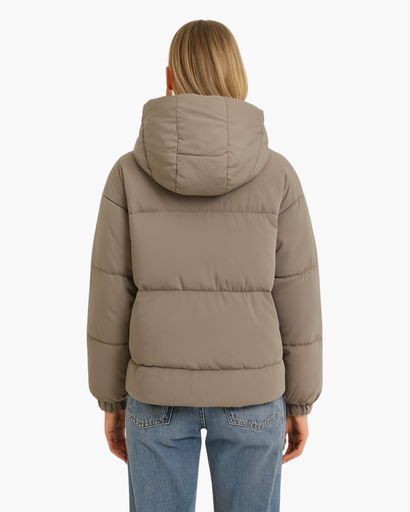Veste d’Hiver Femme Matelassée Courte avec Capuche – Doudoune Chaude et Confortable