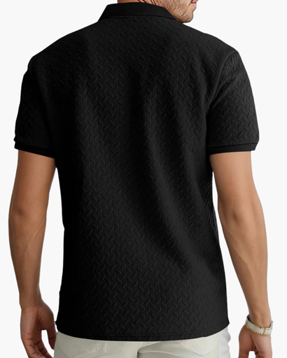 Polo homme à motif structuré