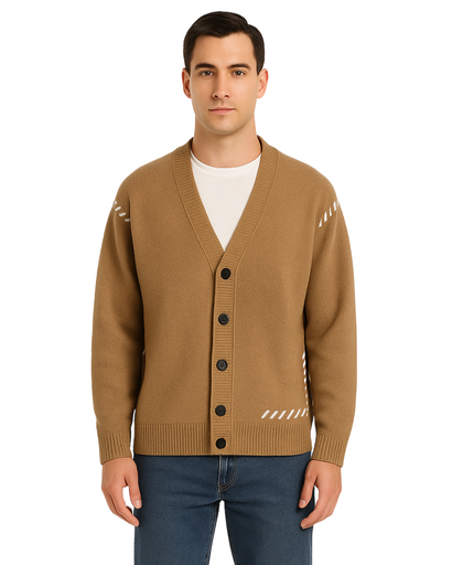 Cardigan en Laine de Lapin pour Homme – Style Décontracté & Moderne