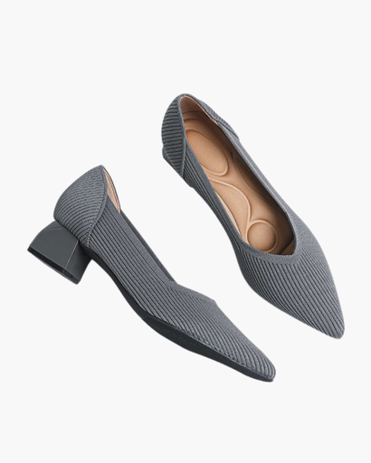 Escarpin femme à talon bloc avec texture raffinée