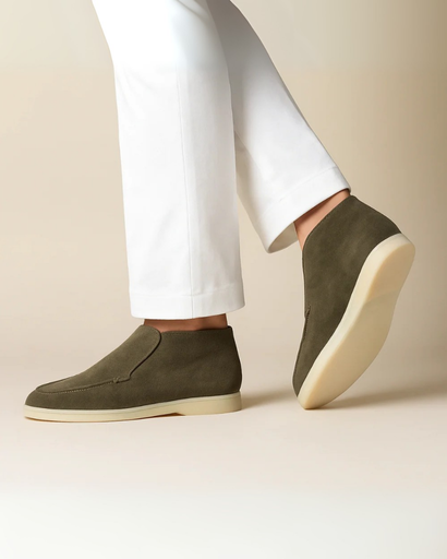 Mocassins montants homme avec finition soignée