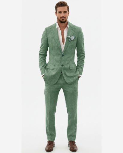 Costume en lin haut de gamme pour homme
