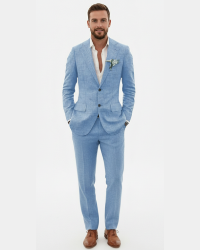 Costume en lin haut de gamme pour homme