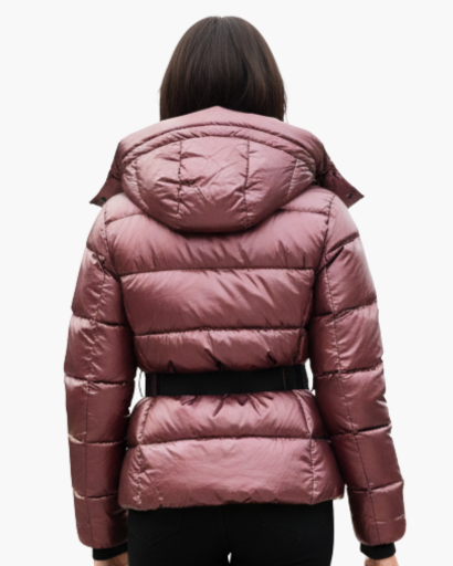 Doudoune Femme avec Ceinture Assortie