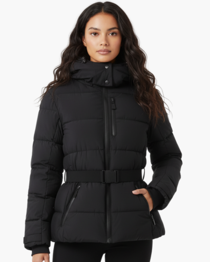 Doudoune Femme avec Ceinture Assortie
