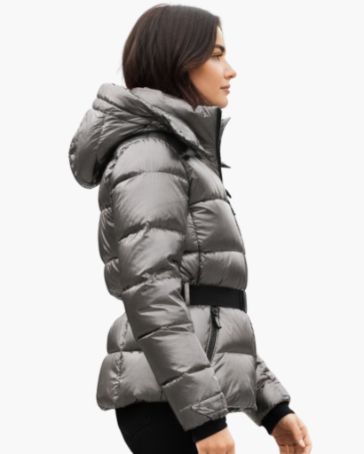 Doudoune Femme avec Ceinture Assortie