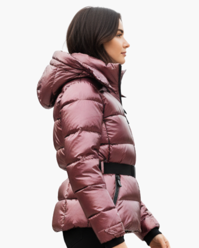 Doudoune Femme avec Ceinture Assortie