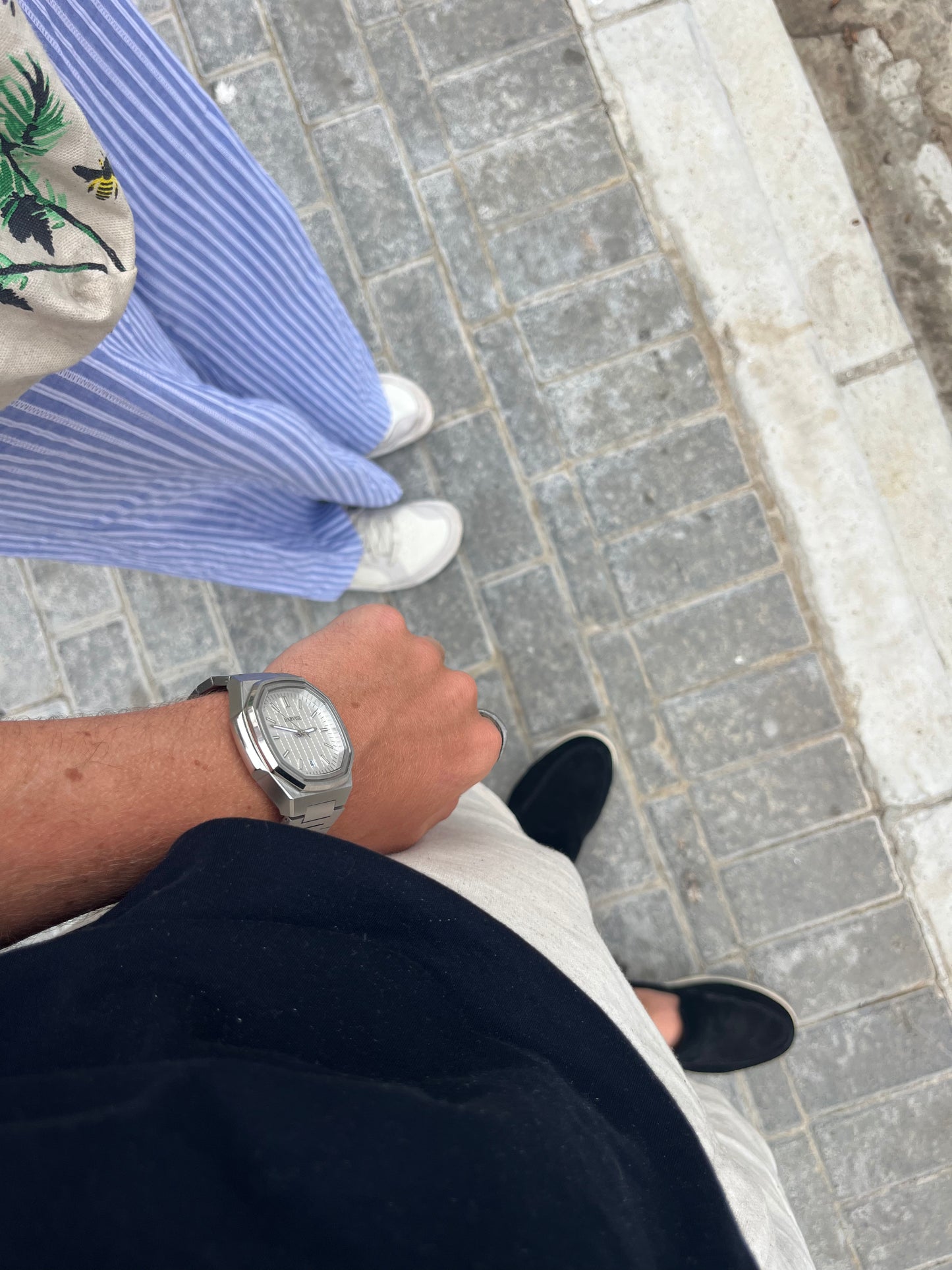 Montre Homme Luxe Acier Inoxydable – Cadran Texturé Bracelet Intégré & Date | Finition Premium