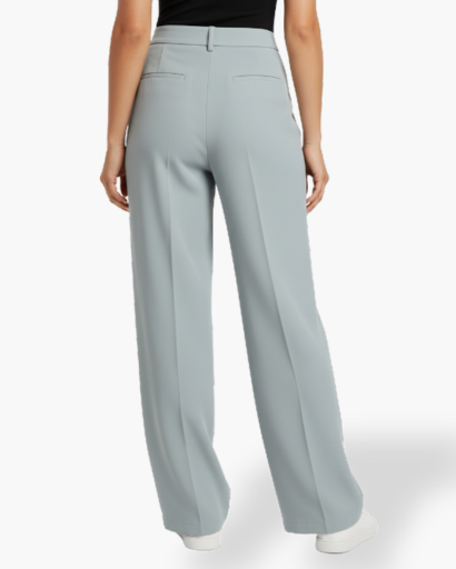 Pantalon large taille haute pour femme