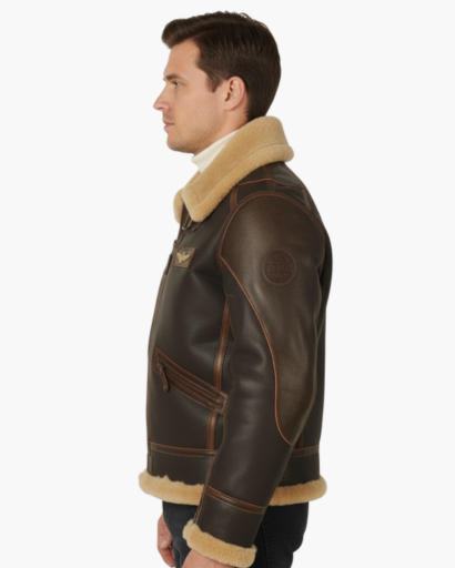 Blouson Aviateur Homme en Similicuir Doublé – Style Vintage & Chaleur Hivernale