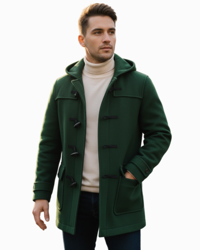 Manteau caban à capuche pour homme