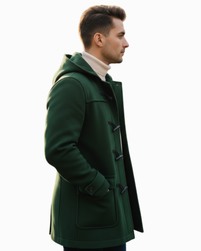 Manteau caban à capuche pour homme