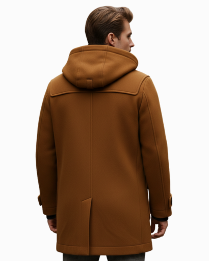 Manteau caban à capuche pour homme