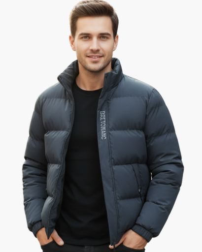 Doudoune Homme Légère & Chaude – Style Urbain et Confort d’Hiver