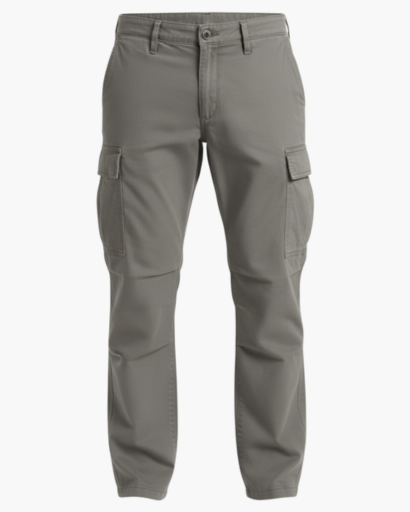 Pantalon cargo homme en coton mélangé avec poches latérales