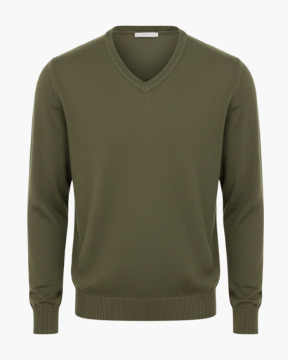 Pull à Col V pour Homme | Élégance Classique et Confort Quotidien