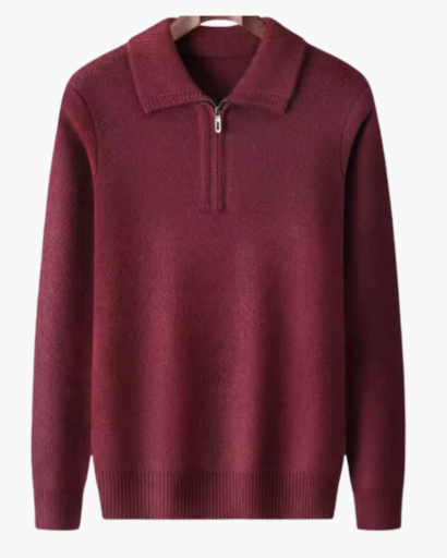 Pull en cachemire à col zippé – Style chic et décontracté