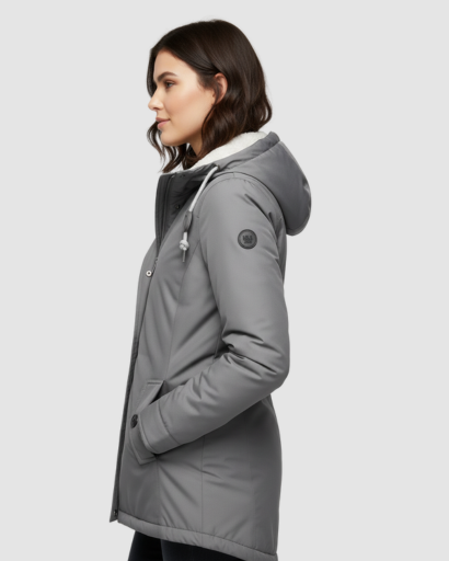 Manteau Hiver Femme Capuche Doublure Fleece Poches – Chaleur & Élégance | Style Automne Hiver