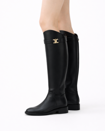 Bottes Cavalières Femme en Simili-Cuir Premium – Élégantes & Confortables