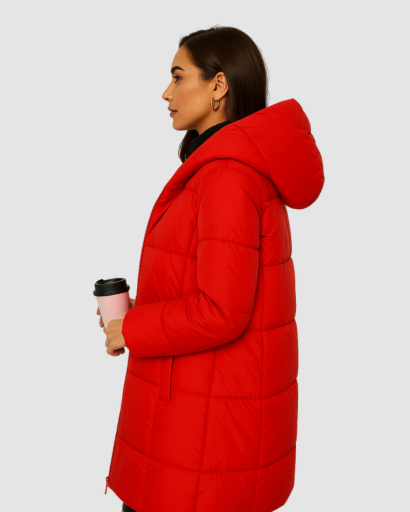 Manteau Long Matelassé à Capuche Femme – Élégance et Chaleur d’Hiver