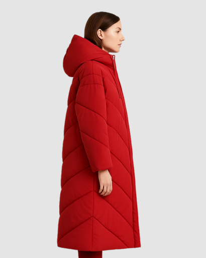 Doudoune Longue Femme à Capuche – Ultra Chaude & Légère