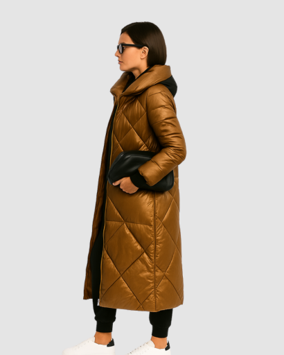 Manteau Matelassé Long Femme – Élégance Moderne et Confort Hivernal