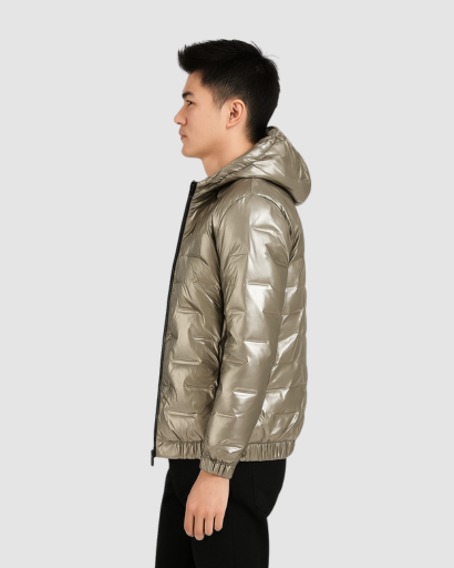 Veste Matelassée Homme – Finition Brillante et Look Moderne