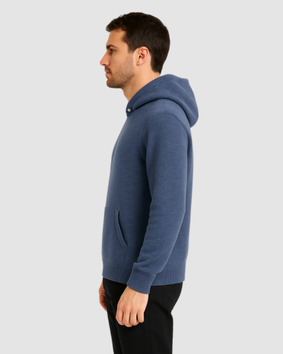 Pull Hoodie Homme en Cachemire – Luxe, Confort & Élégance Moderne