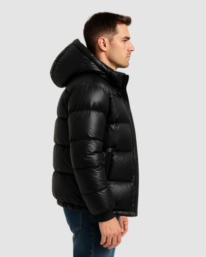 Doudoune Homme Épaisse avec Capuche – Chaude, Confortable & Hivernale