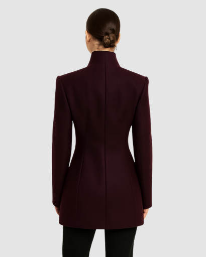 Manteau Femme Élégant – Coupe Longue & Col Structuré