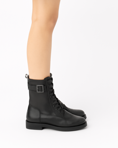 Bottes Montantes à Lacets Style Militaire – Look Urbain et Confort Quotidien